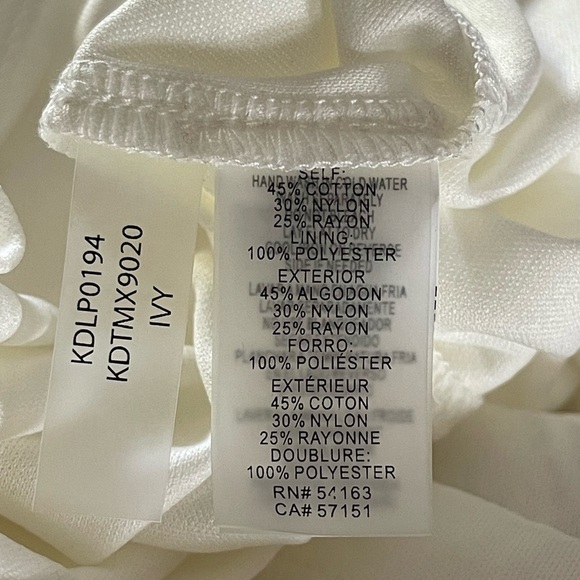 Kensie Soft White Lace Summer Sleeveless Shift Dress Size 6 Ret. $108 - Picture 15 of 15